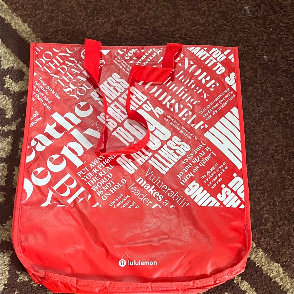lululemon athletica Red Tote Bag